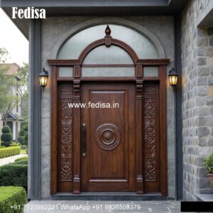 Elegant Double Door Classic Entry Design Cermica Door Design No-6437