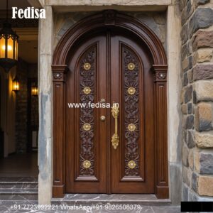 Teak Wood Door Design Steel Gate Design Double Door No-6456