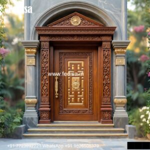Classic Wooden Main Door Design For Home Closet Door Designs No-6474
