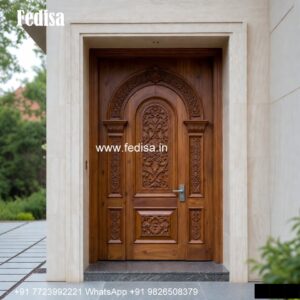 Elegant Double Door Classic Entry Design Teak Wood Door Design Catalog No-6519