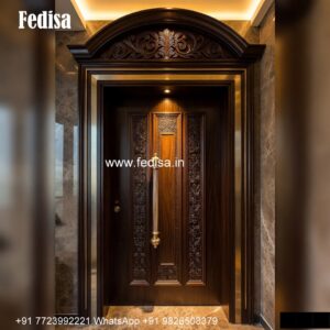 Decorative Wooden Doors Double Door Grill Design 2026 No-6521