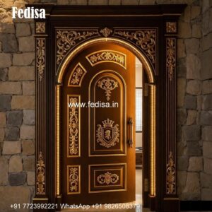 Double Door Classic Style Wooden Jali Door Design No-6523
