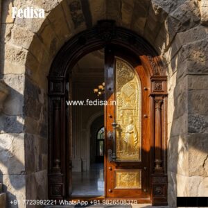 Home Entry Wooden Door Carving Door No-6552