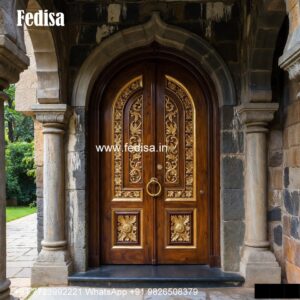 Double Door Classic Style House Entrance Door Design No-6564