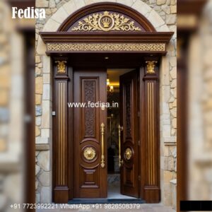 Teak Wood Door Design Front Door Design Double Door No-6579
