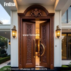 Elegant Double Door Classic Entry Design Dilha Door Design No-6642