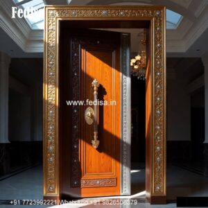 Teak Wood Door Design Shutter Gate Design No-6661