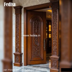 Handcrafted Wooden Door 5 Door Design No-6664