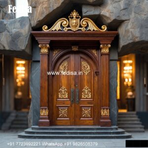 Elegant Double Door Classic Entry Design Double Door Chokhat Design No-6724