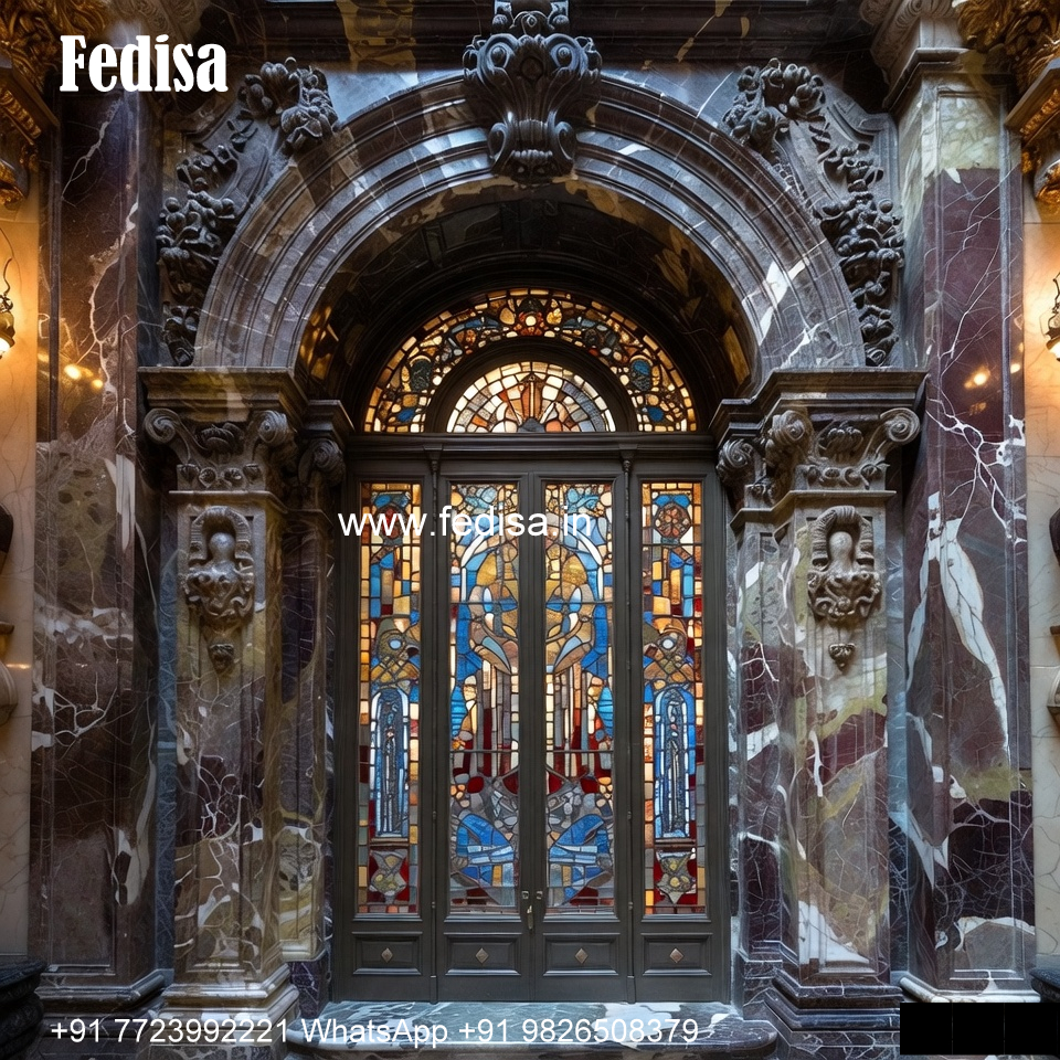 White Marble Window Design Victorian Window Design No-016