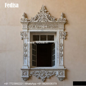 Living Room Marble Window Design Traditional Home Window Exterior No-026