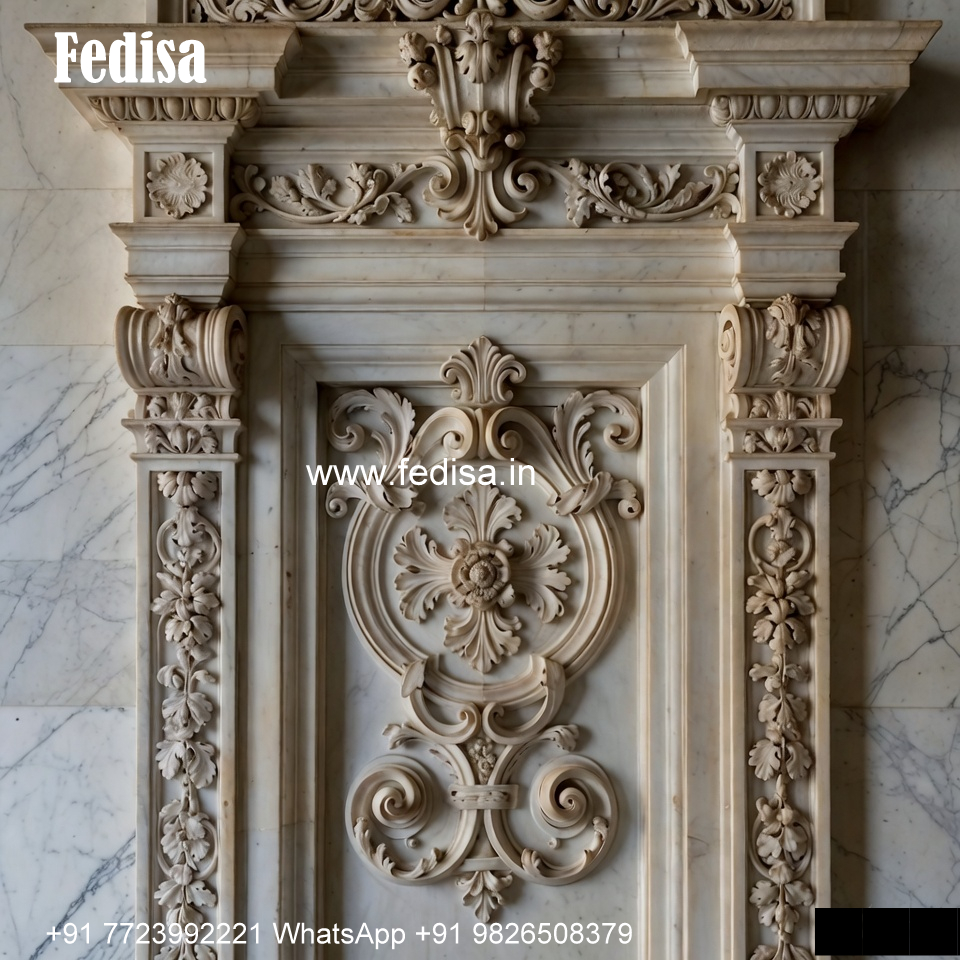 Living Room Marble Window Design Classic Window Exterior Design No-064