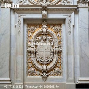 Stone Finish Window Frame Classic Window Grills Design No-098