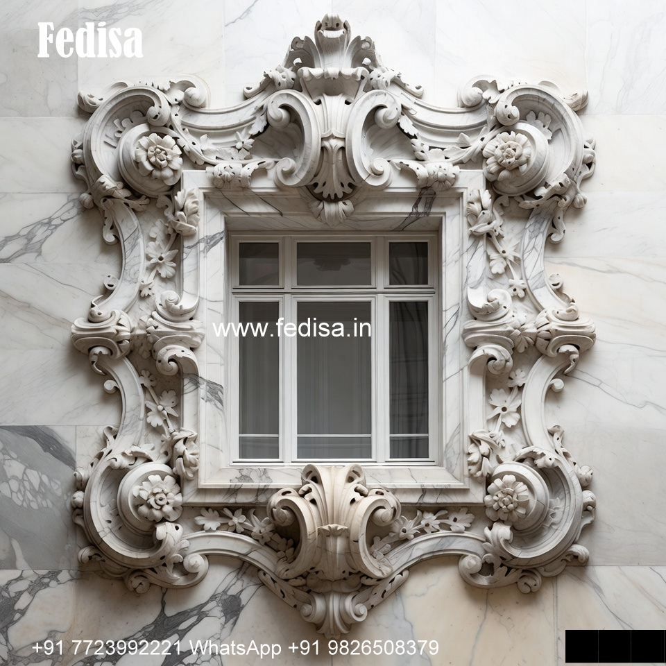 Marble Window Exterior Design Carved Wooden Windows No-100
