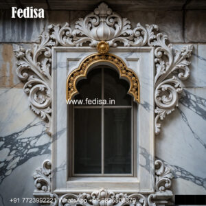 Marble Cladding Window Design Wooden Frame Window Design No-251