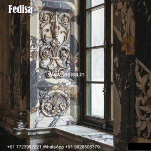 Balcony Marble Window Design Stained Glass Window Design No-257