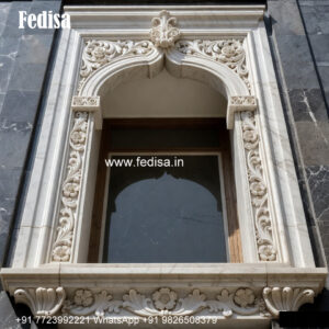Marble Window With Glass Panels Traditional Window Frames No-258