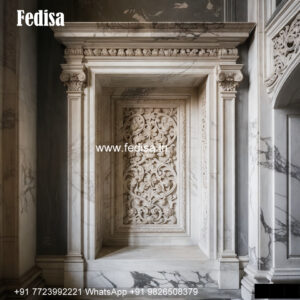 Bedroom Marble Window Frame Classic Window Grills Design No-293
