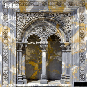 Marble Window With Glass Panels Stained Glass Window Design No-296