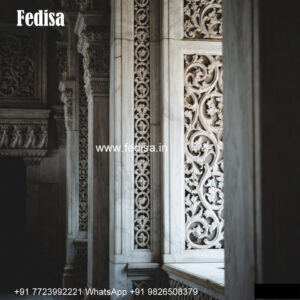 Front Elevation Marble Window Classic Window Grills Design No-332