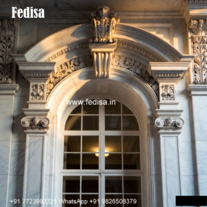 Decorative Marble Window Frame Classic Window Design For Front Elevation No-428