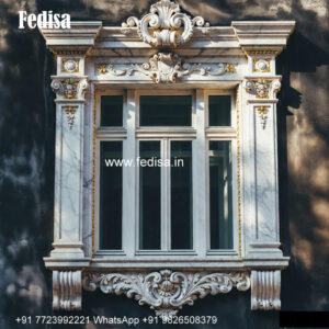 Luxury Marble Window Frame Design Classic Window Grills Design No-488