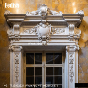 Decorative Marble Window Frame Small House Classic Window Design No-542