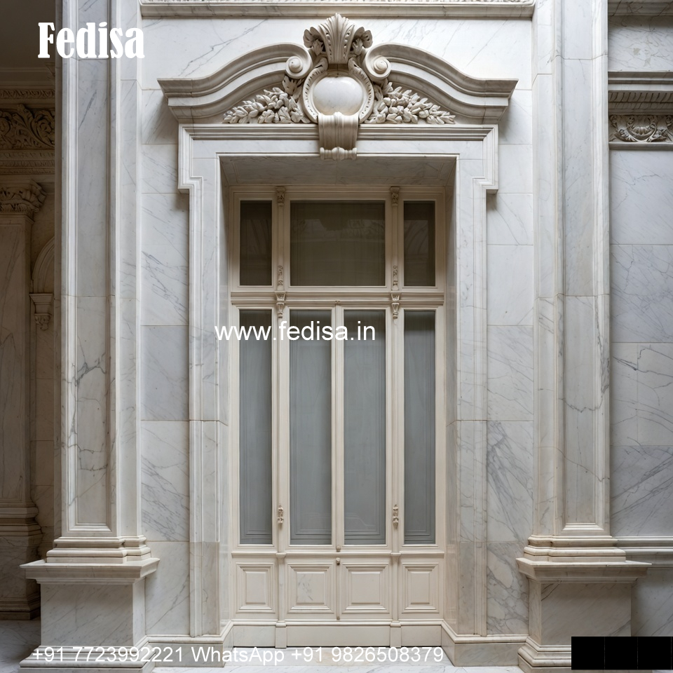 White Marble Window Design Classic Window Design No-586