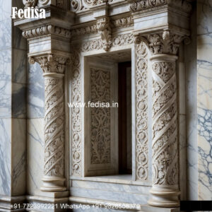 White Marble Window Design Vintage Style Window Design Ideas No-624