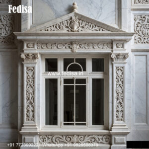 Balcony Marble Window Design Double Hung Windows Classic No-637