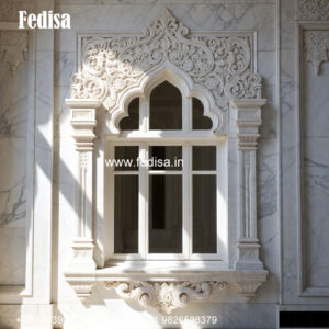 White Marble Window Design Classic Window Design For Front Elevation No-662