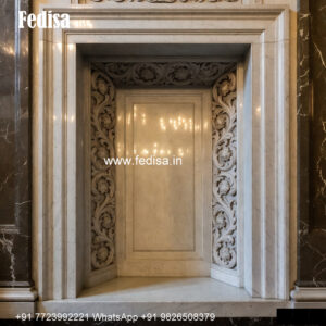 Marble Window With Wooden Frame Combination Classic Window Grills Design No-683