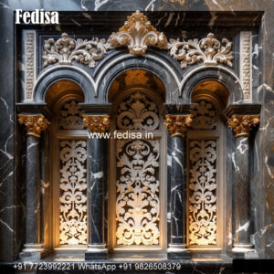 Elegant Marble Window Frame Small House Classic Window Design No-737