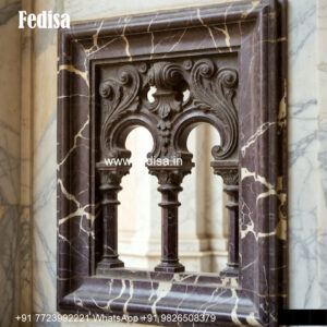 Elegant Marble Window Frame Classic Window Grill Design Ideas No-775