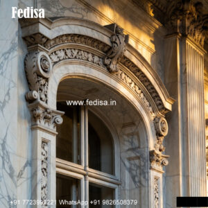 Polished Marble Window Design Traditional Window Design With Glass Panels No-778