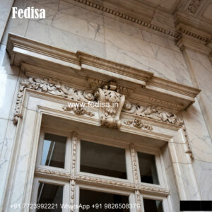 Marble Window With Glass Panels Arched Window Design No-790