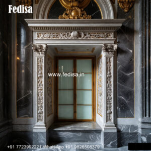 Marble Texture Window Design Vintage Style Window Design Ideas No-819