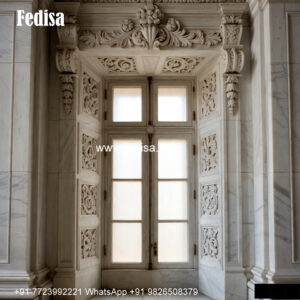 Marble Jali Window Design Bedroom Classic Window Style No-887