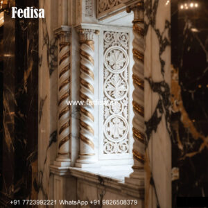 Elegant Marble Window Frame Front Elevation Window Design No-927