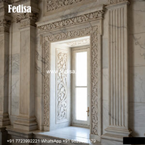 Marble Cladding Window Design Traditional Window Design With Glass Panels No-973