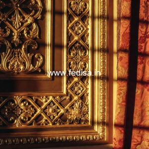Hallway Wall Design Traditional High Ceiling House Design No-446