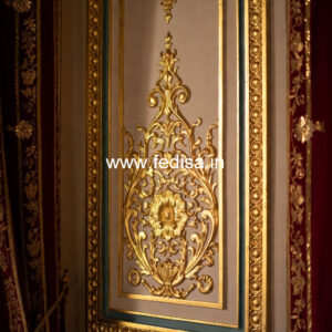 Colonial Wall Decor Two Fan False Ceiling Design No-580
