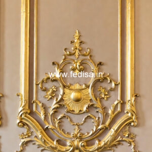 Baroque Wall Design Pop Down Ceiling Design For Lobby No-660