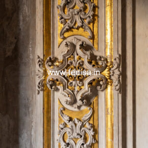 Classic Living Room Wall Design Pop Ceiling Design For Hall With 2 Fans No-671