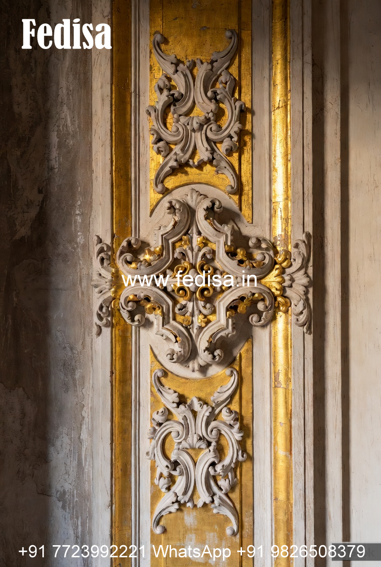 Classic Living Room Wall Design Pop Ceiling Design For Hall With 2 Fans No-671