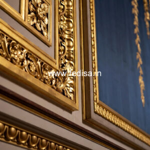 Carved Wall Panels Small Kitchen False Ceiling Design 2026 No-945