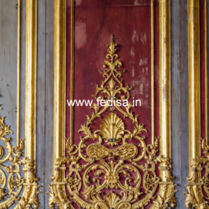 Baroque Wall Design False Ceiling Design With 2 Fans No-1344