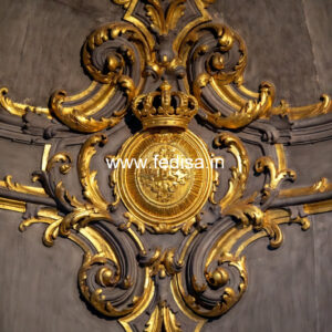 Elegant Wall Decor Lobby False Ceiling Design 2026 No-1599