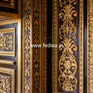 Wall Paneling Classic Style High Ceiling Small House Design No-1805