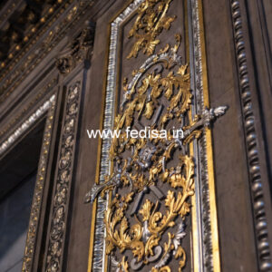 Wooden Wall Panel Design Two Fan Ceiling Pop Design No-1879